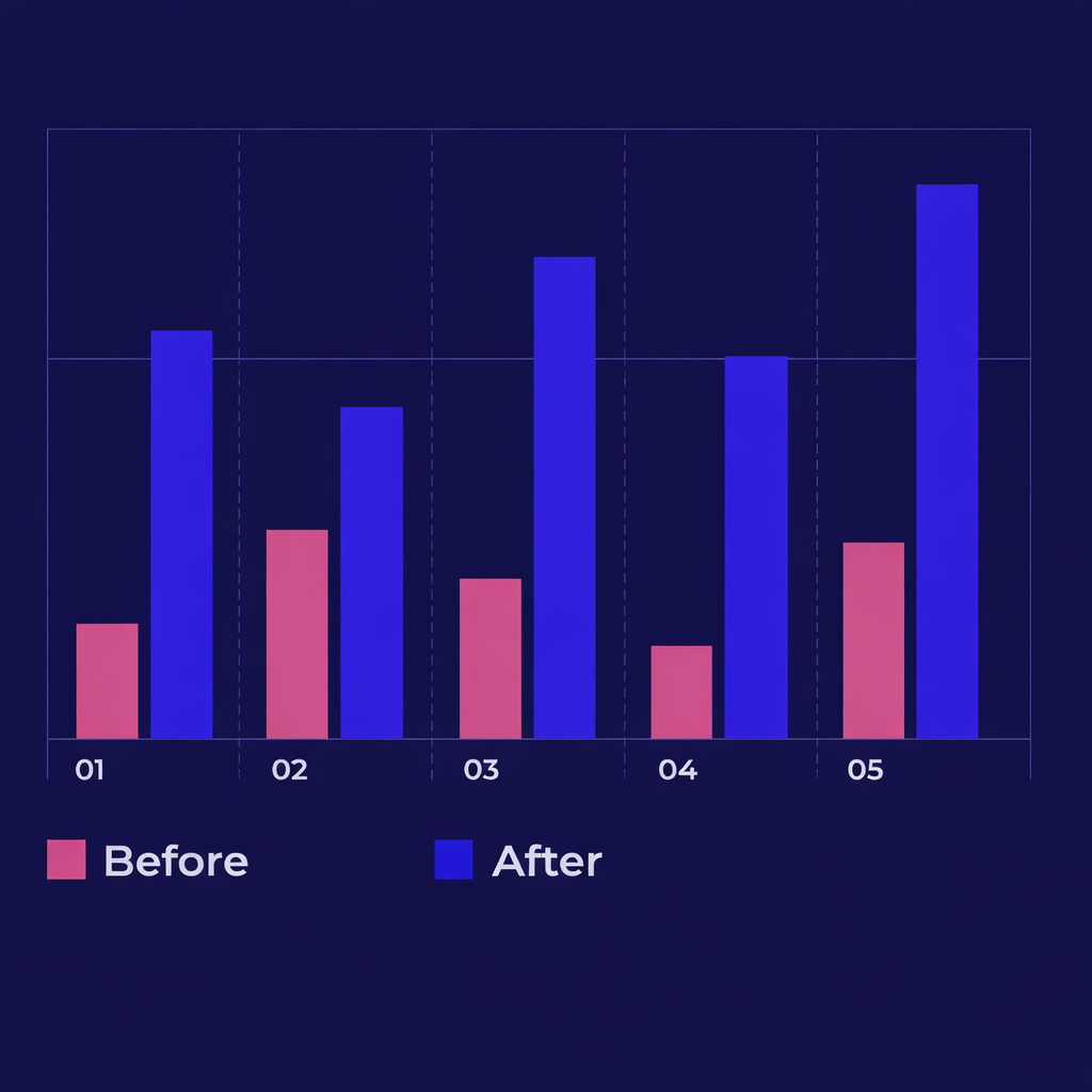 Chart showing pricing optimisation results and revenue growth with Ready for Guest pricing engine